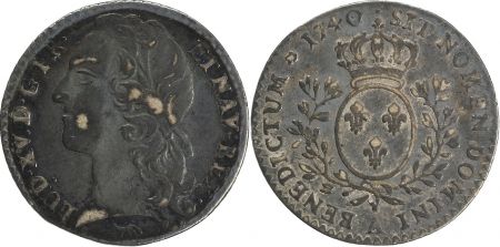 France 1/10 Ecu, Louis XV au bandeau - 1740 A