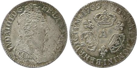France 1/10 Ecu Louis XIV aux 3 Couronnes 1709 A