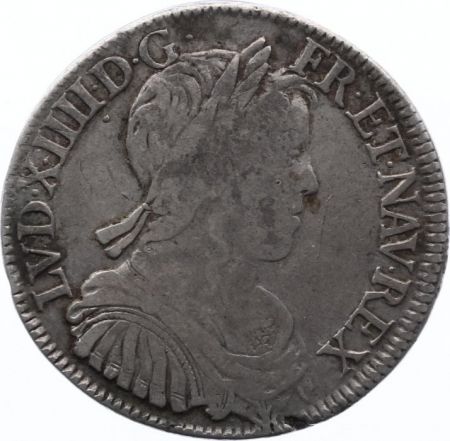 France 1/2 Ecu Louis XIV à la mèche longue - 1654 A