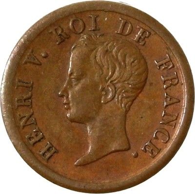 France 1/2 Franc (Module), Henri V - 13 ème anniversaire - 1833
