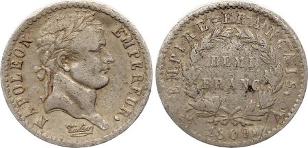 France 1/2 Franc Napoléon I - 1809 A - Argent