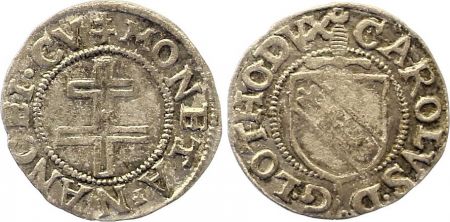 France 1/2 Sol Carolus, Charles III (1555-1608) - Nancy - 4ème ex