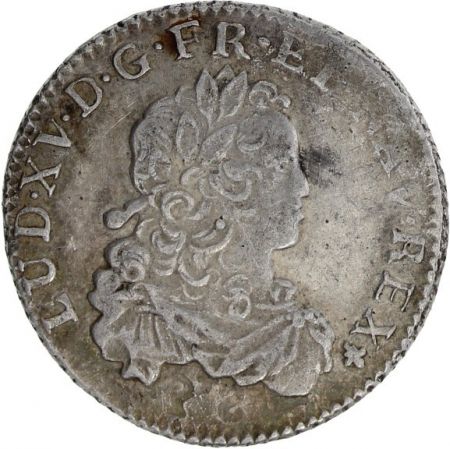 France 1/3 Ecu Louis XV - Armoiries 1723 K Bordeaux