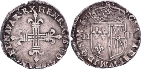 France 1/4 Ecu de Navarre - Henri IV - 1601 M St palais