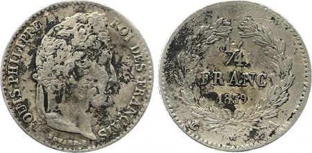 France 1/4 Franc Louis-Philippe 1er - 1839 A Paris - Argent