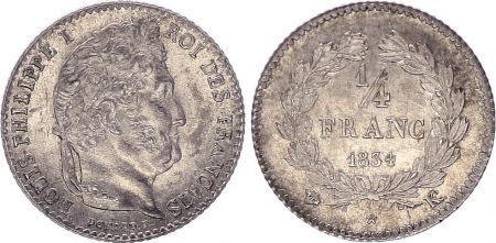 France 1/4 Franc Louis Philippe I - 1834 K Bordeaux