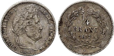 France 1/4 Franc Louis Philippe I - 1837 W Lille -  Argent