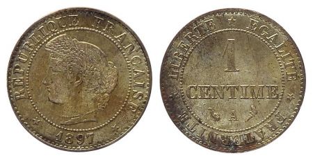 France 1 Centime, Cérès - Troisième République - 1897 A