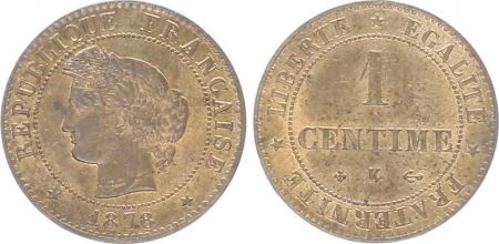 France 1 Centime Cérès - Troisième République - 1878 K