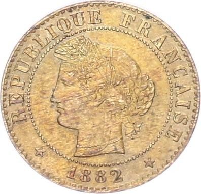 France 1 Centime Cérès - Troisième République - 1882 A