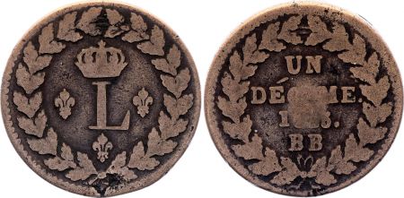 France 1 Décime - Louis XVIII - Blocus de Strabourg 1815 BB