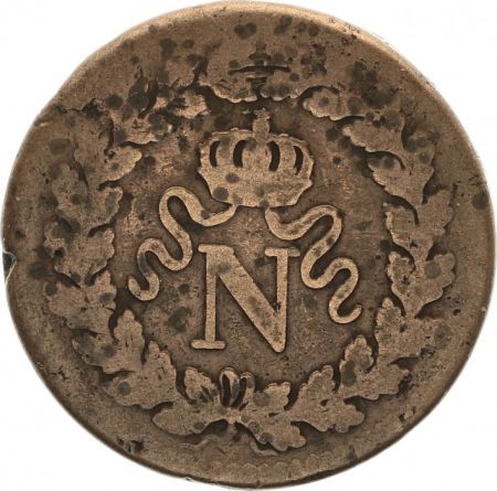 France 1 Décime Napoléon - Blocus de Strasbourg 1814 BB
