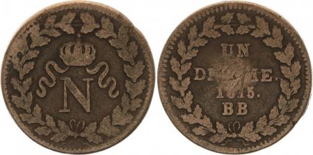 France 1 Décime Napoléon - Blocus de Strasbourg 1815 BB