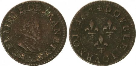 France 1 Double Tournois, Henri IV - 1607 A Paris