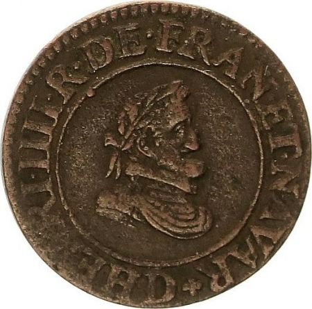 France 1 Double Tournois, Henri IV - 1607 D Lyon