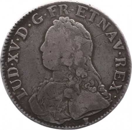 France 1 Ecu Louis XV aux branches d olivier - 1726 9 Rennes
