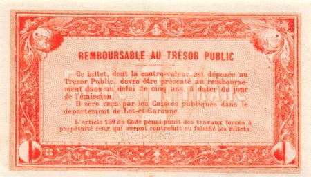 France 1 Franc - Chambre de Commerce d\'Agen 14-06-1917 - SUP