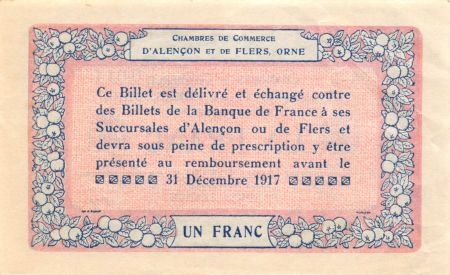 France 1 Franc - Chambre de Commerce d\'Alençon et Flers - SUP