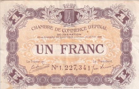 France 1 Franc - Chambre de commerce d\'Epinal - P.56-10