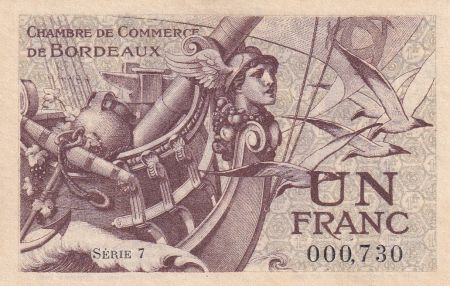 France 1 Franc - Chambre de commerce de Bordeaux - 1921 - Série 7 - P.30-30