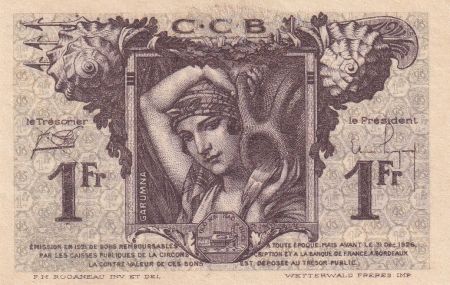 France 1 Franc - Chambre de commerce de Bordeaux - 1921 - Série 7 - P.30-30