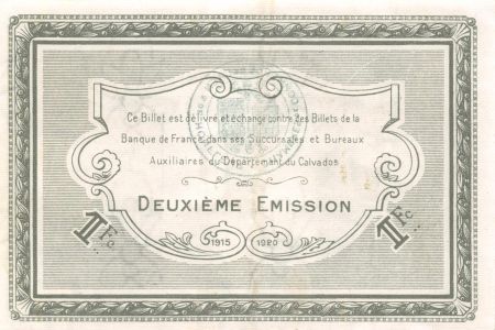 France 1 Franc - Chambre de Commerce de Caen et Honfleur 1915 - SUP