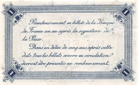 France 1 Franc - Chambre de Commerce de Calais 1916 - SUP