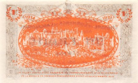 France 1 Franc - Chambre de Commerce de Carcassonne 1914 - SUP