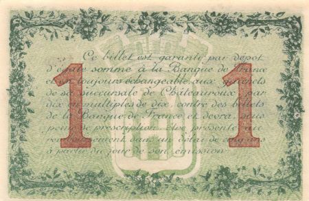 France 1 Franc - Chambre de Commerce de Châteauroux 1915 - SPL