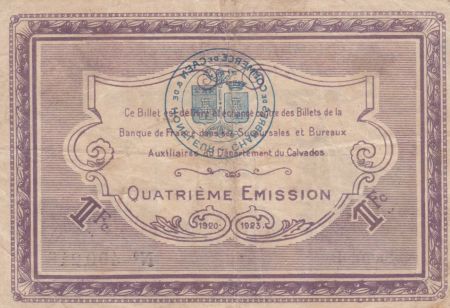 France 1 Franc - Chambre de Commerce de Honfleur 1920 - TTB
