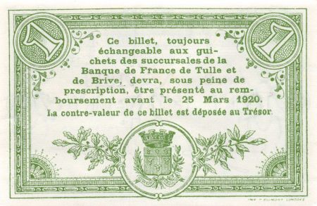 France 1 Franc - Chambre de Commerce de la Corrèze - SPL