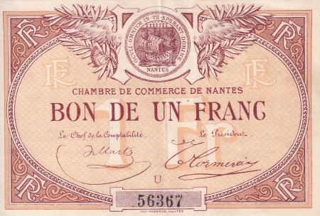 France 1 Franc - Chambre de commerce de Nantes - Série U - P.88-5