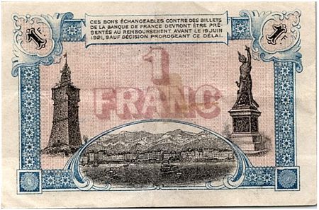 France 1 Franc - Chambre de Commerce de Toulon 1916 - TTB+
