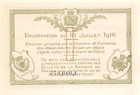France 1 Franc - Chambre de Commerce des Deux-Sèvres 1916 - P.NEUF