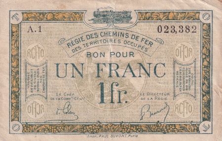 France 1 Franc - Régie des chemins de Fer - 1923 - Série A.1 - 135.05