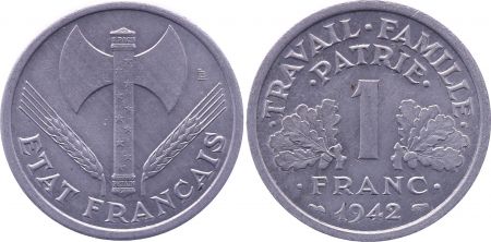 France 1 Franc - Type Bazor - France (1942-1944)