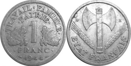 France 1 Franc - Type Bazor - France 1944 B (EC)