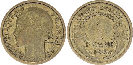 France 1 Franc - Type Morlon - France 1936 (EC)