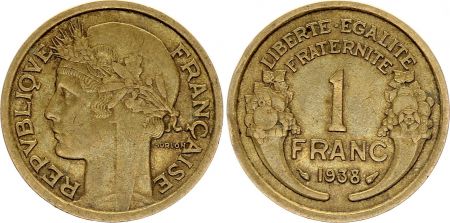 France 1 Franc - Type Morlon - France 1938 (UN)