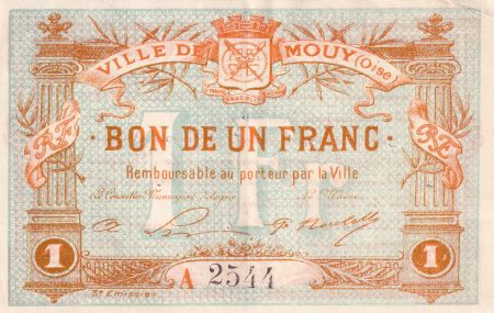 France 1 Franc - Ville de Mouy - 1916 - Série A - P.60-53