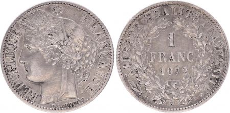 France 1 Franc, Céres  - 1872 K Bordeaux