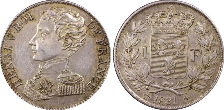France 1 Franc, Henri V Prétendant - 1831 - PCGS SP 62 - SPL