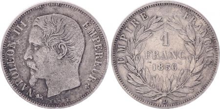 France 1 Franc, Napoleon III - 1856 D Lyon