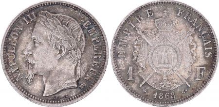 France 1 Franc, Napoleon III - 1868 BB