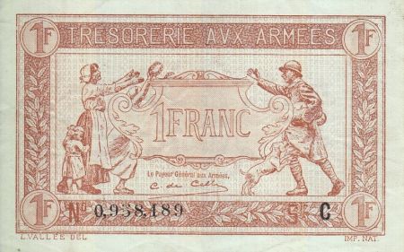 France 1 Franc  Trésorerie aux armées  - 1917 C 0.958.189