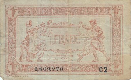 France 1 Franc  Trésorerie aux armées  - 1919 C2 0.809.270