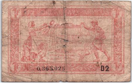 France 1 Franc  Trésorerie aux armées  - 1919 D2 0.365.025