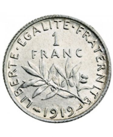 France 1 Franc Argent Semeuse FRANCE 1915-1920 (SUP)