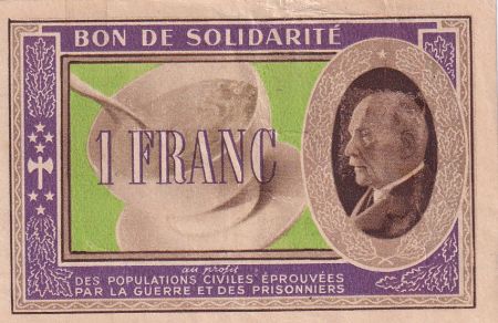 France 1 Franc Bon de Solidarité - 1941-1942 - Série F