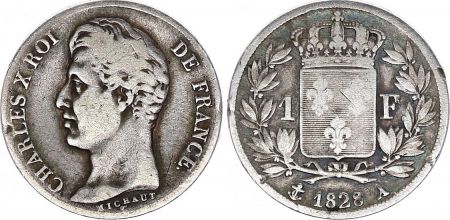 France 1 Franc Charles X - 1828 A Paris Argent